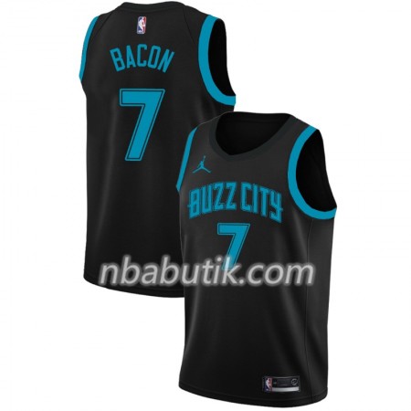NBA Mænd Trøje Charlotte Hornets Dwayne Bacon 7 2018-19 Jordan Brand City Edition Sort Swingman